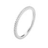 Elegant Stacked Style Geometric Micropaved Zircon Diamond Inlay Women's Sterling Silver Ring With White And Rose Gold Plating