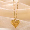 Elegant Stainless Steel Lotus Flower Pendant Necklace With Gold Plated Finish And Corn Chain Design For Women