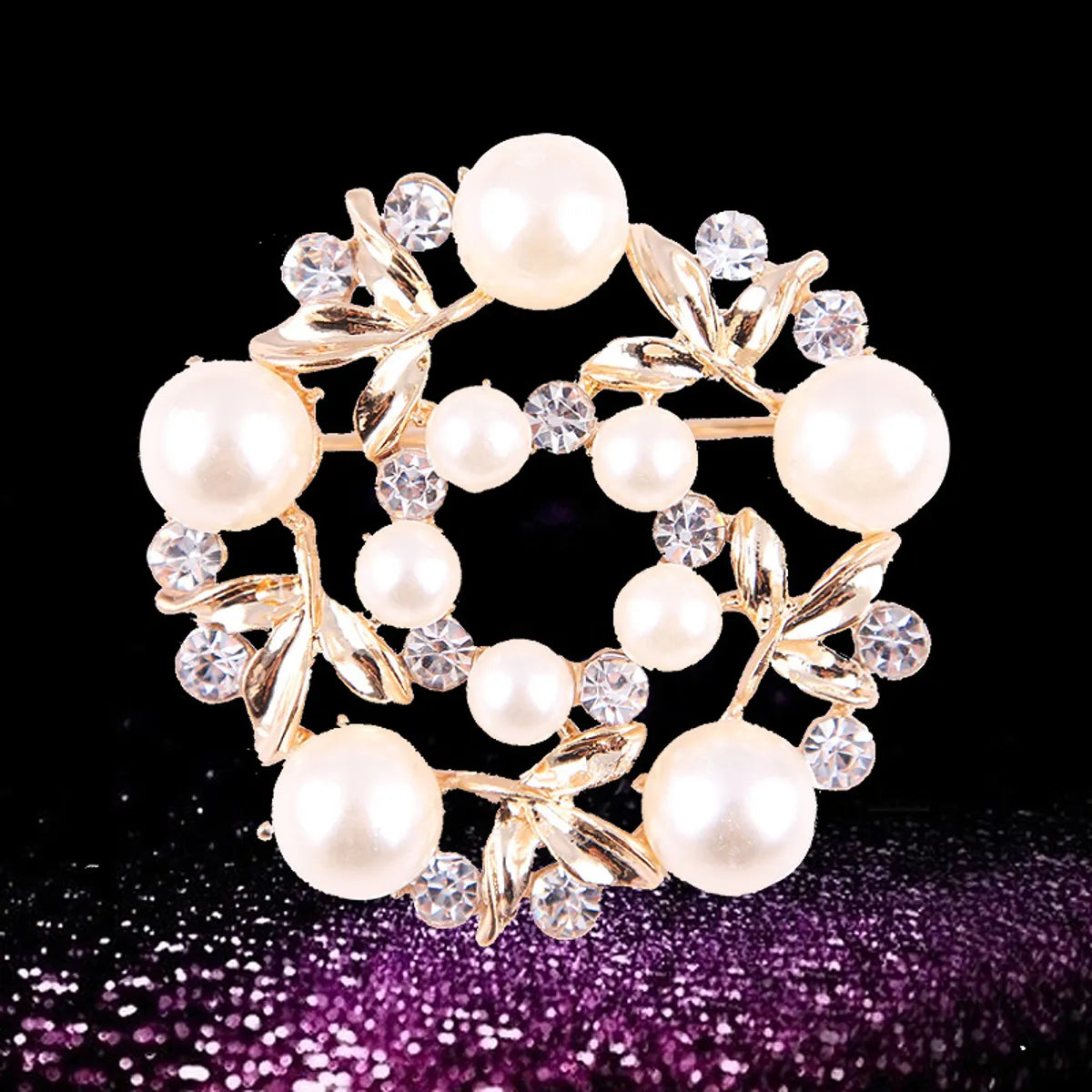 Elegant Star Flower Snowflake Imitation Pearl Alloy Rhinestone Women'S Brooches