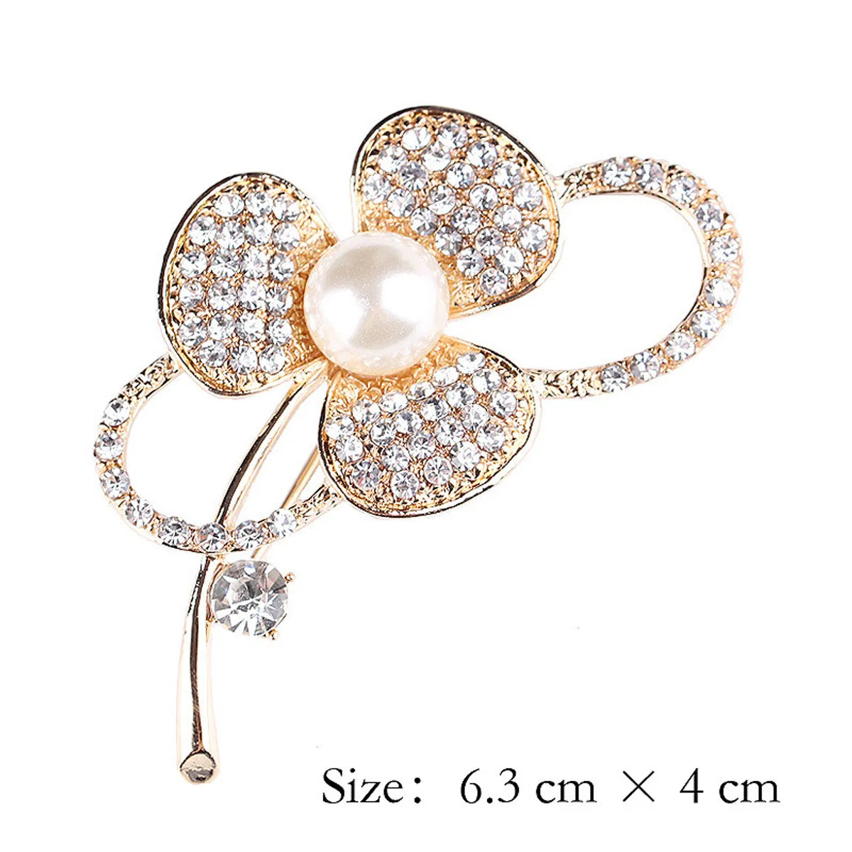 Elegant Star Flower Snowflake Imitation Pearl Alloy Rhinestone Women'S Brooches