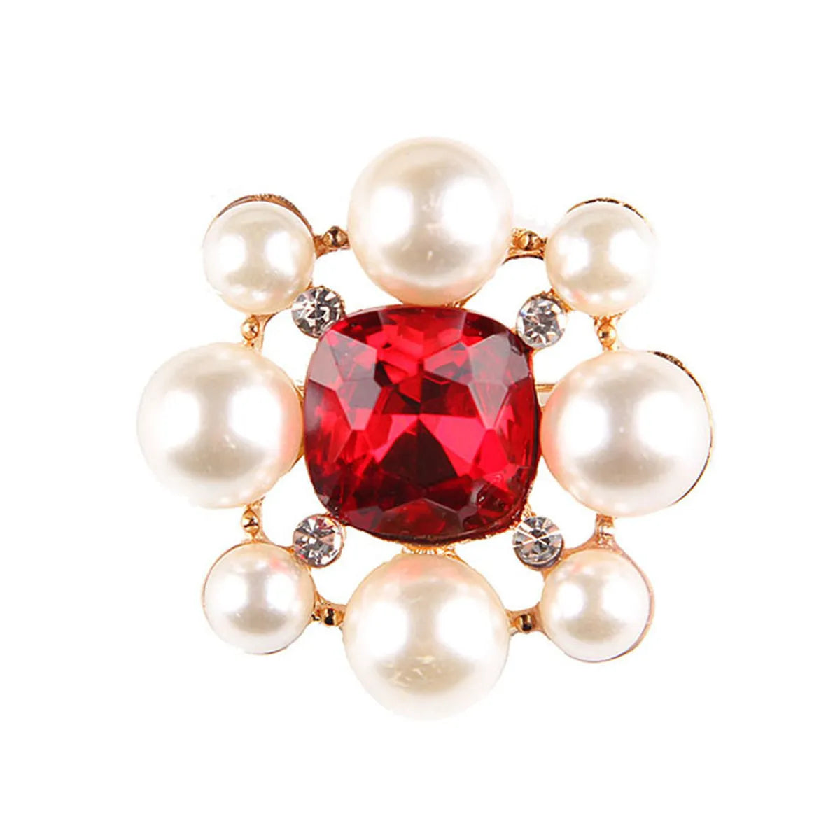 Elegant Star Flower Snowflake Imitation Pearl Alloy Rhinestone Women'S Brooches