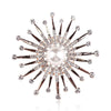 Elegant Star Flower Snowflake Imitation Pearl Alloy Rhinestone Women'S Brooches