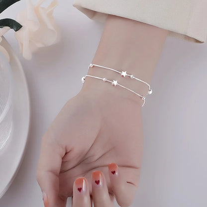 Elegant Star Sterling Silver Plating Bracelets