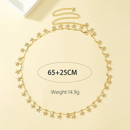 Elegant Starfish Conch Shell Alloy Ferroalloy Plating 14k Gold Plated Women's Waist Chain