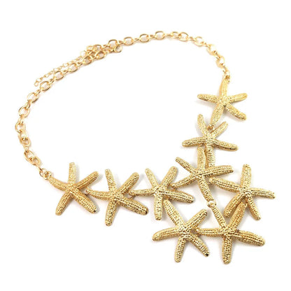 Elegant Starfish Flower Alloy Wholesale Pendant Necklace