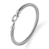 Elegant Curve Stainless Steel Plating Twisted Cable Bracelet