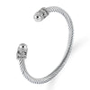 Elegant Curve Stainless Steel Plating Twisted Cable Bracelet