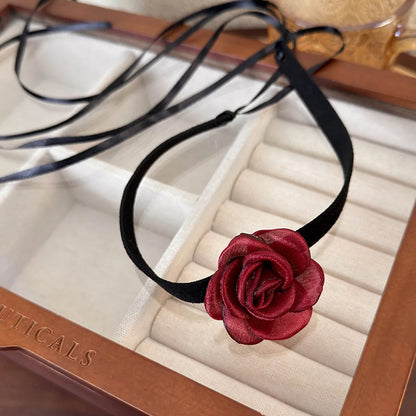 Elegant Streetwear Flower Cloth Wholesale Choker