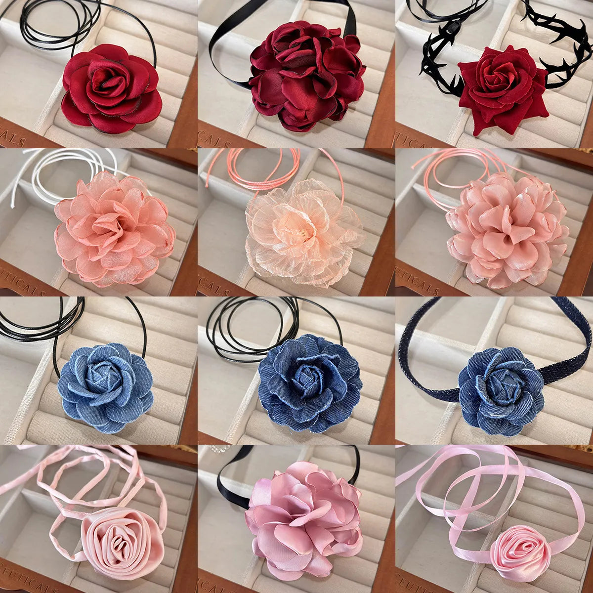 Elegant Streetwear Flower Cloth Wholesale Choker