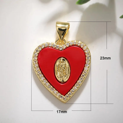 Elegant Streetwear Heart Shape Copper Plating Inlay Zircon Jewelry Accessories