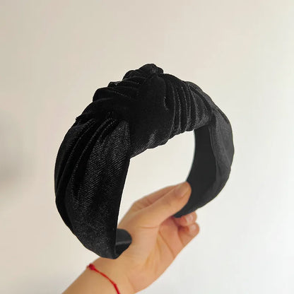 Elegant Streetwear Solid Color Cloth Hair Band