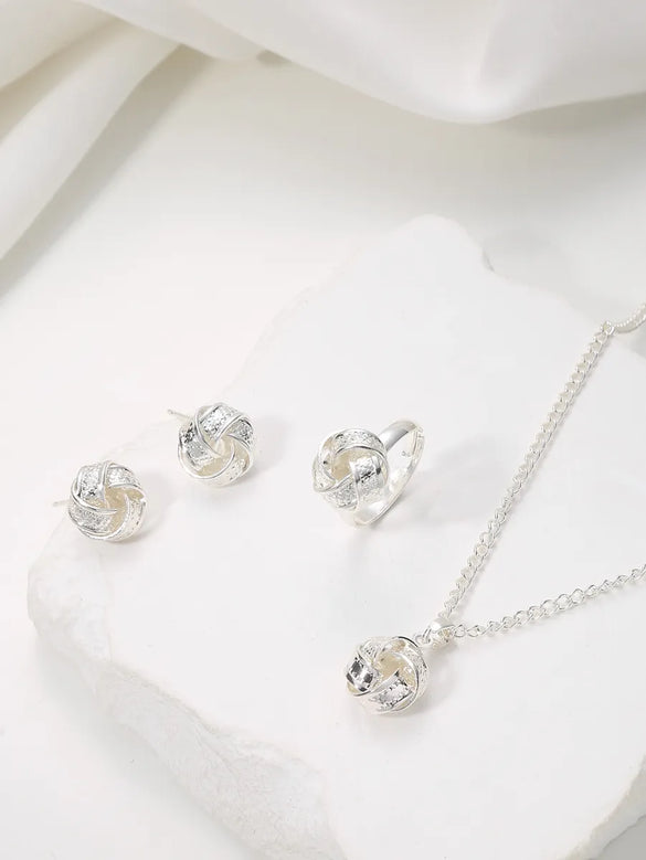 Elegant Streetwear Solid Color Copper Women's Rings Earrings Necklace