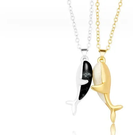 Elegant Streetwear Whale Alloy Plating Valentine'S Day Women'S Pendant Necklace