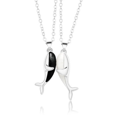 Elegant Streetwear Whale Alloy Plating Valentine'S Day Women'S Pendant Necklace