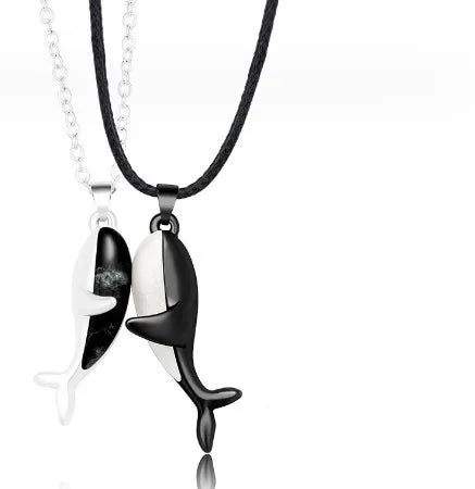 Elegant Streetwear Whale Alloy Plating Valentine'S Day Women'S Pendant Necklace