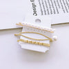 Elegant Sweet Alloy Pearl Hair Clip Set Electroplated Word Barrette Side Clip And Bangs Clip For Women