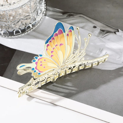 Elegant Sweet Butterfly Metal Plating Hair Claws