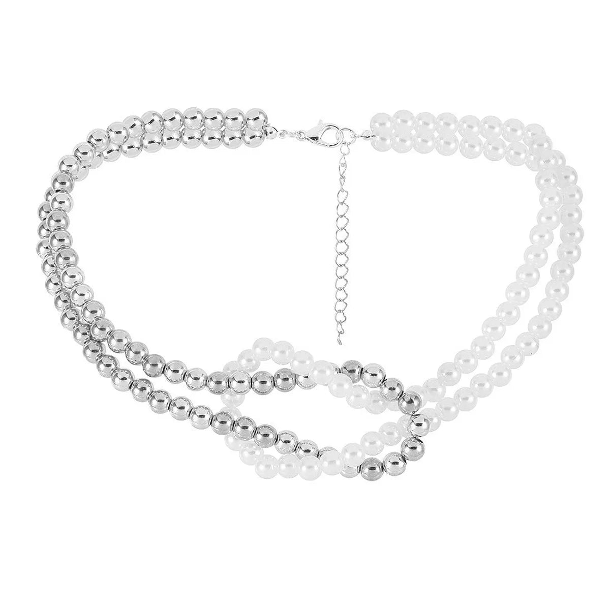 Elegant Sweet Classic Style Round Oval Imitation Pearl Alloy Plastic Wholesale Choker