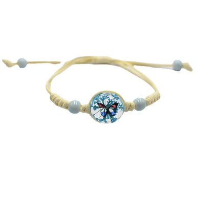 Elegant Sweet Flower Butterfly Glass Women'S Bracelets