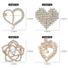 Elegant Sweet Shiny Heart Shape Flower Alloy Inlay Rhinestones Pearl Women'S Brooches