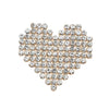Elegant Sweet Shiny Heart Shape Flower Alloy Inlay Rhinestones Pearl Women'S Brooches