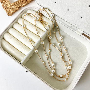 Elegant Sweet Solid Color Stainless Steel Sweater Chain