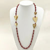 Elegant Sweet Streetwear Heart Shape 14K Gold Plated 304 Stainless Steel Beaded Wholesale Necklace