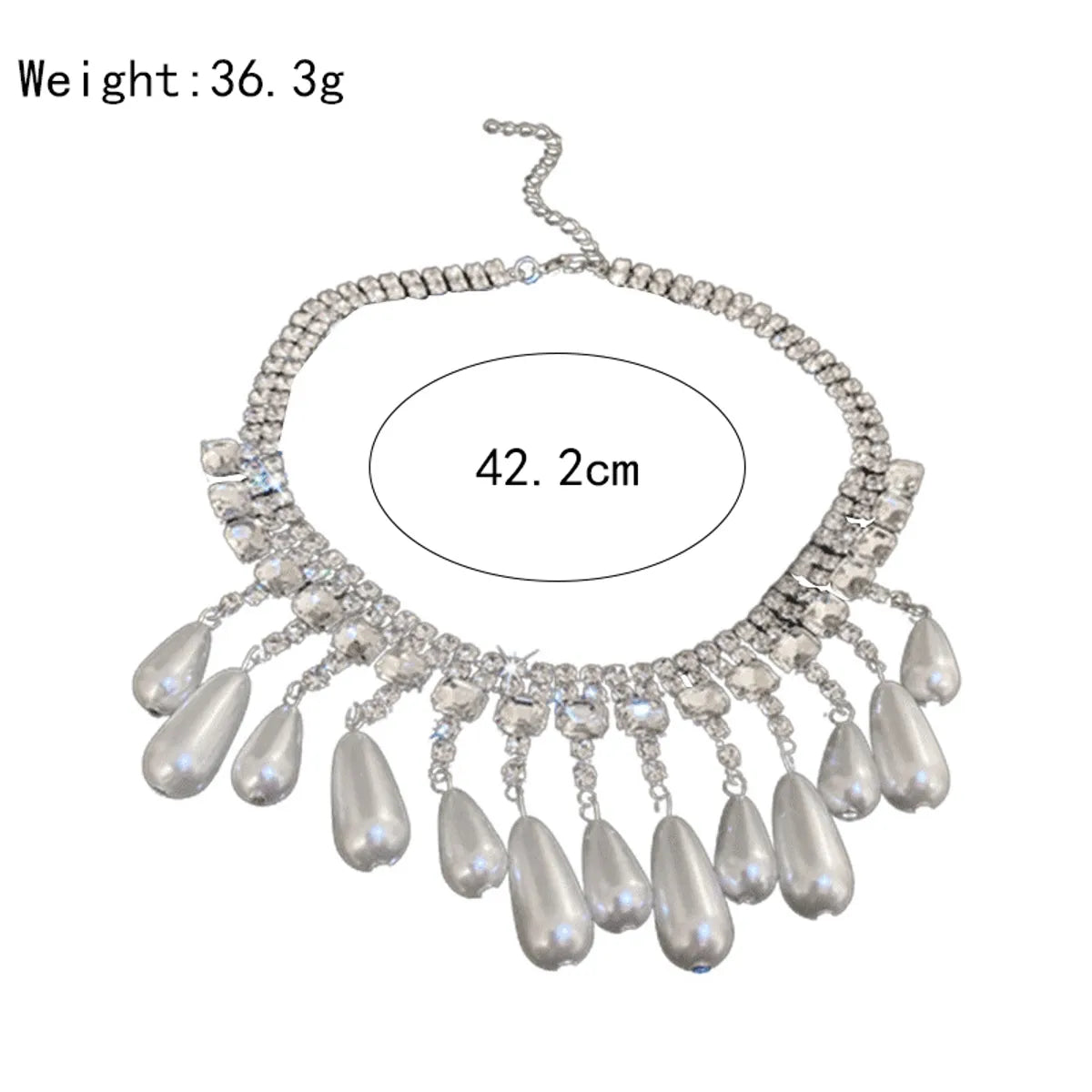 Elegant Tassel Artificial Rhinestones Alloy Wholesale Choker