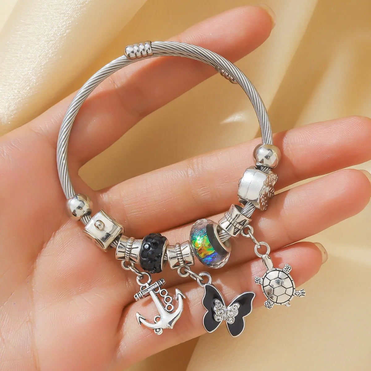 Elegant Tortoise Butterfly Alloy Wholesale Bangle