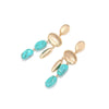 Elegant Versatile Light Purple Irregular Resin Tassel Flower Earrings With Zinc Alloy And Enamel Geometric Splicing Long Design