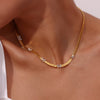 Elegant Vintage Style Butterfly Stainless Steel Plating Inlay Rhinestones 18k Gold Plated Necklace