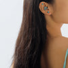 Elegant Vintage Style Streetwear Flower Three-dimensional Inlay Alloy Turquoise Ear Studs