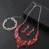 Elegant Water Droplets Zinc Alloy Inlay Crystal Women'S Jewelry Set