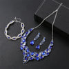 Elegant Water Droplets Zinc Alloy Inlay Crystal Women'S Jewelry Set