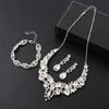 Elegant Water Droplets Zinc Alloy Inlay Crystal Women'S Jewelry Set