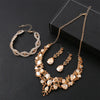 Elegant Water Droplets Zinc Alloy Inlay Crystal Women'S Jewelry Set