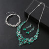 Elegant Water Droplets Zinc Alloy Inlay Crystal Women'S Jewelry Set