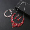 Elegant Water Droplets Zinc Alloy Inlay Crystal Women'S Jewelry Set