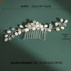 Elegant Wedding Hair Comb Handmade Freshwater Pearl Flower Hair Accessory For Brides Retro Women