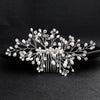 Elegant Wedding Hair Comb Handmade Freshwater Pearl Flower Hair Accessory For Brides Retro Women