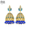 Elegant Women's Copper Geometric Bell Pearl Tassel Earrings With Electroplated Finish