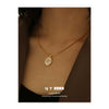 Elegant Women's Copper Necklace With Brass Gold Plated Natural Mother Of Pearl Butterfly Shell Pendant And Micro Inlaid Zircon Snake Bone Chain