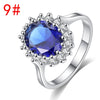 Elegant Women's Copper Zircon Star Ring Fashion Geometric Princess Style Jewelry