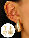 Elegant Women's Ear Clip Without Ear Holes Copper Inlaid Zircon Heart Shaped Multi Layer Ear Clip With Electroplating