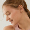 Elegant Women's Geometric Copper Zircon Tassel Earrings Minimalist High End Electroplated Dress Jewelry