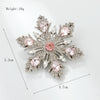 Elegant Zinc Alloy Christmas Snowflake Brooch With Sparkling Diamond Detail Versatile Corsage Pin For Suit Coats And Festive Outfits