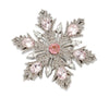 Elegant Zinc Alloy Christmas Snowflake Brooch With Sparkling Diamond Detail Versatile Corsage Pin For Suit Coats And Festive Outfits