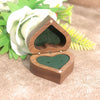 Embossed Love Black Walnut Solid Wood Ring Box Proposal Ring Gift Box Wooden Jewelry Storage Box For Women
