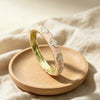 Enamel Clover Open Bangle Bracelets For Children Macaron Color Fresh Floral Jewelry Accessories With Plated Finish Wholesale