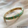 Enamel Retro Patchwork Bracelet With Plated Finish Simple And Versatile Fashion Jewelry Accessory